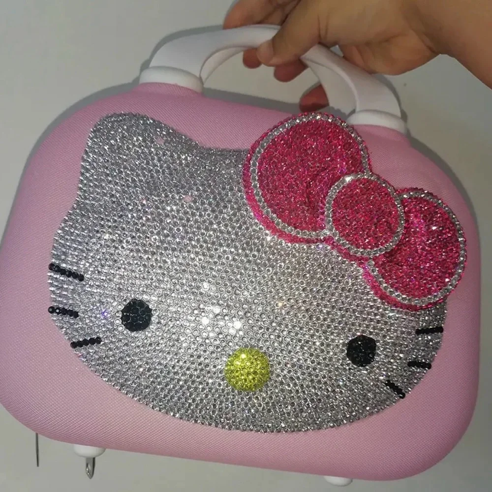 Hello Kitty BLING Travel Cosmetic Case Box Beauty Makeup Case Bag Organizer